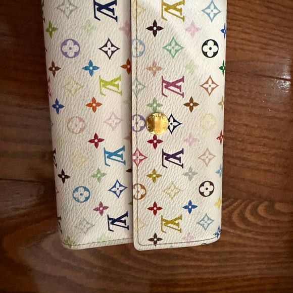 Louis Vuitton White Multicolor Monogram Wallet - Picture 1 of 6
